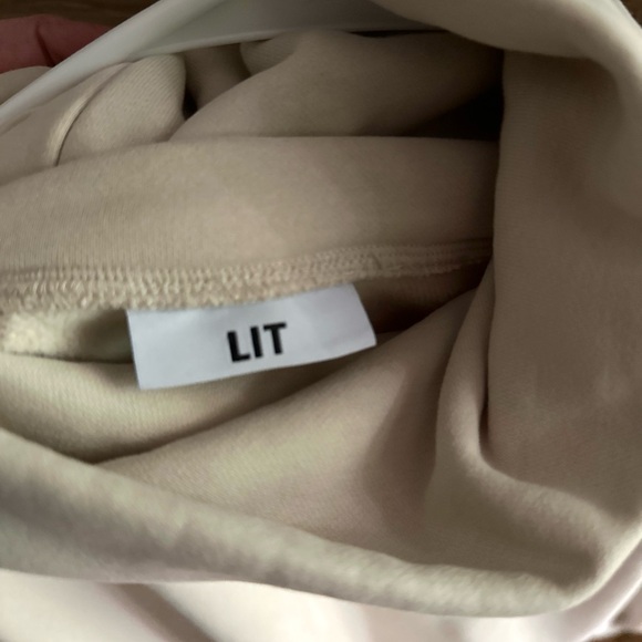 LIT activewear oversized ivory sweatshirt Sz large - Picture 7 of 8